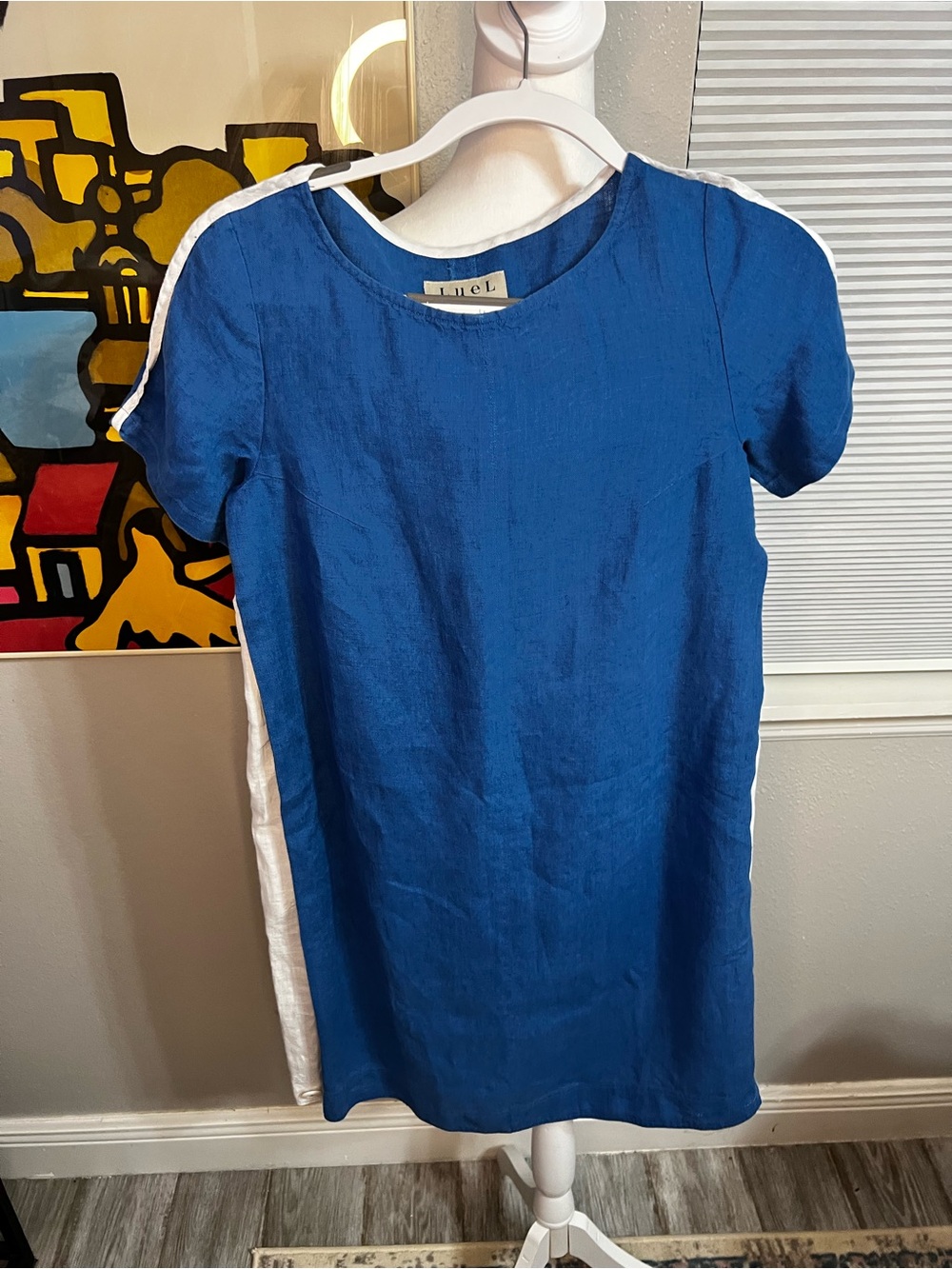 LueL linenwear Blue And White Short Sleeve 6 Small The Lithuanian brand
Button - Picture 3 of 12